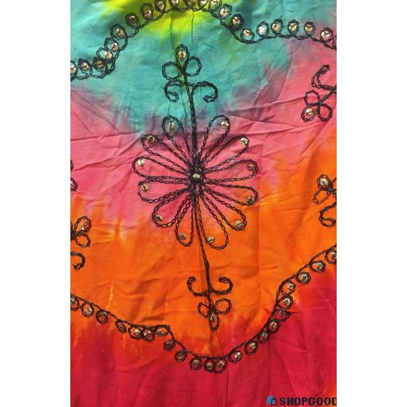 NWT Multicolored Multi-use Wrap by Wayan Natural Wear Retail $199.99 - Picture 4 of 7